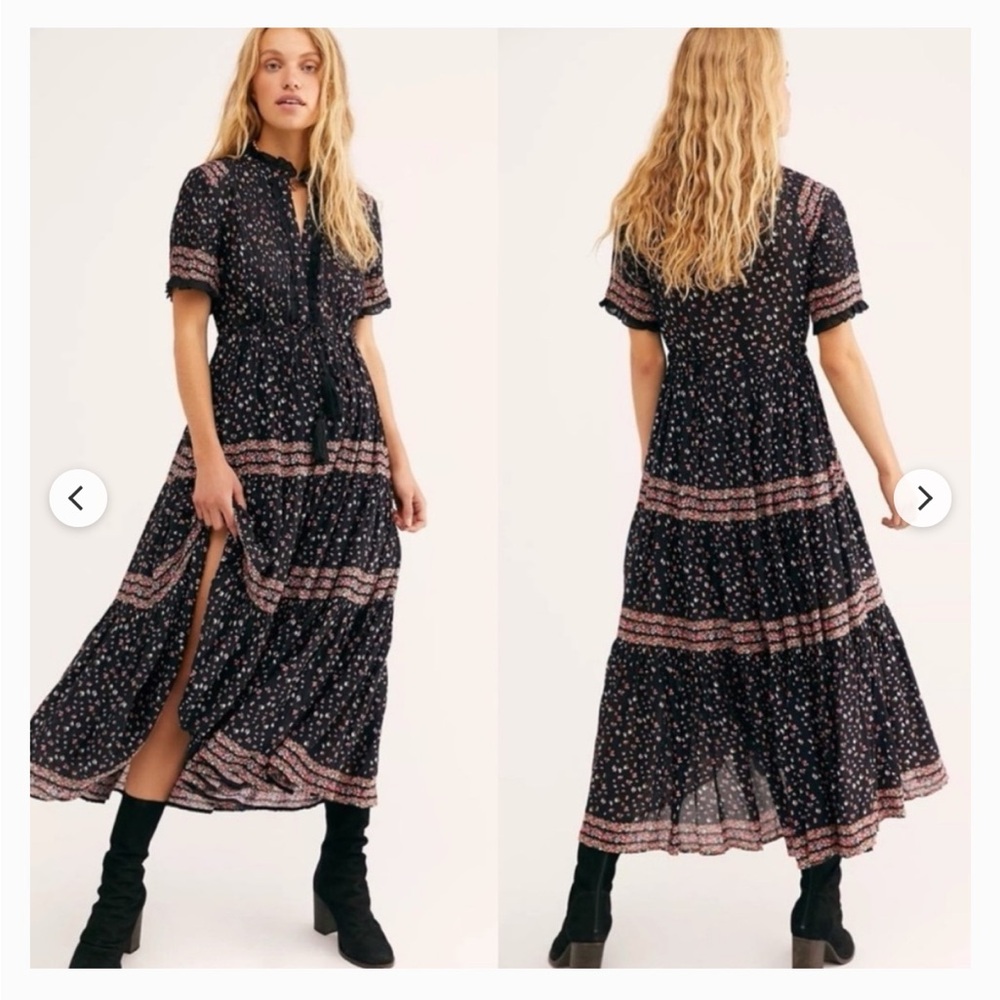 FREE PEOPLE BOHO MAXI DRESS RARE FEELINGS X-SMALL. XS